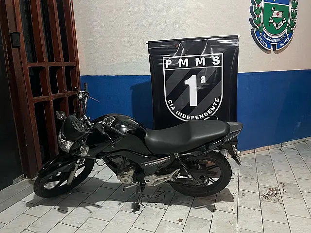 Polícia Militar recupera moto furtada e prende suspeito em Bonito