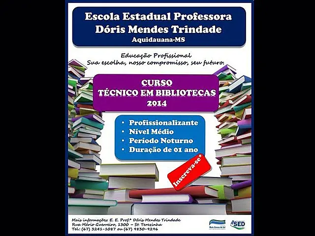 Dóris está com inscrições abertas para Curso Técnico em Bibliotecas
