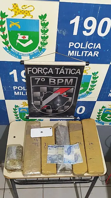 PM de Anastácio prende adolescente com cerca de 5,5 kg de maconha
