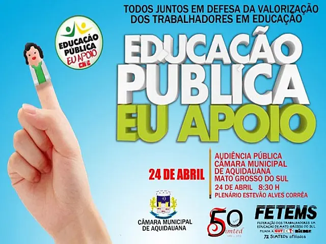 Servidores da educação participam de audiência pública amanhã