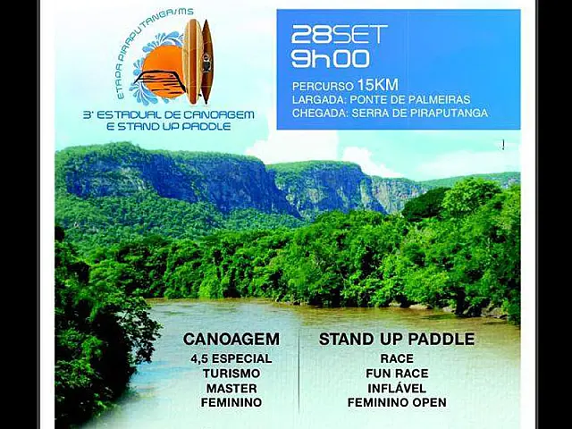 Paisagens pantaneiras inspiram canoístas para a terceira etapa do Campeonato Estadual