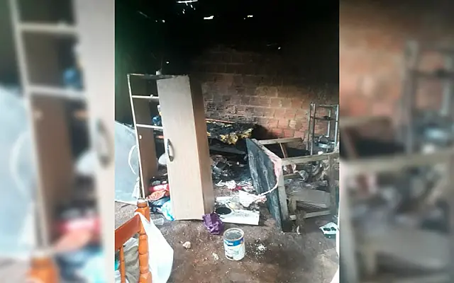 Móveis são destruídos por incêndio que foi controlado por vizinhos em Corumbá
