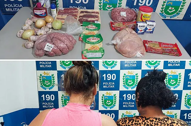Mulheres são presas furtando quilos de carne além de outro produtos