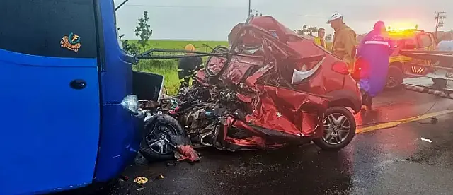 Quatro pessoas morrem em acidente entre carro e ônibus, em Bataguassu