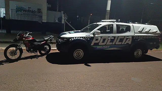 Jovem é preso com moto furtada em Palmeiras