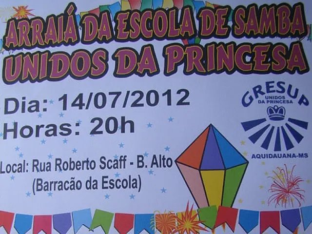 Arraiá da Unidos da Princesa será neste sábado