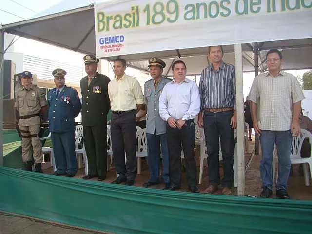 Vereadores presentes no desfile de 7 de Setembro