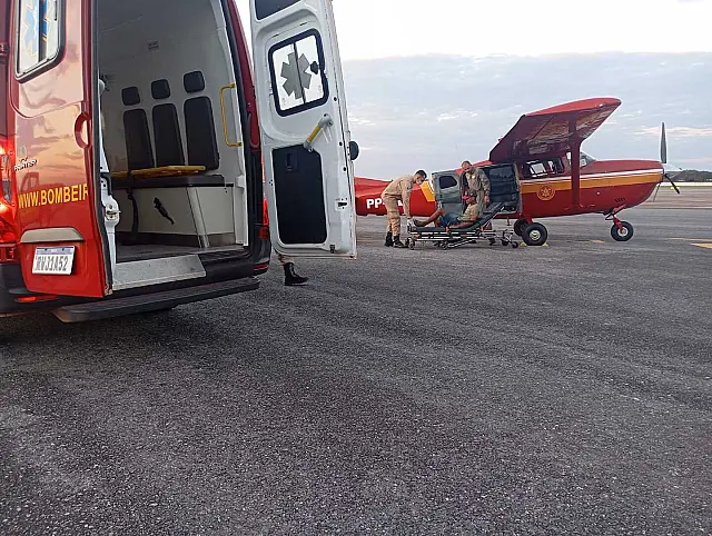 Jovem é resgatado no Pantanal com suspeita de apendicite
