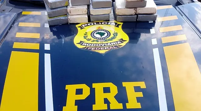 PRF apreende 15,8 kg de cocaína em bagageiro de ônibus de viagem