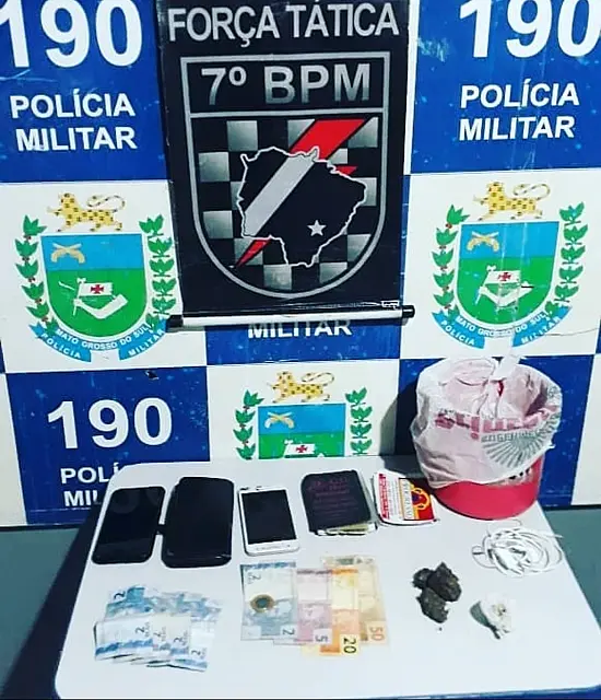 Dupla de traficantes é presa por agentes da Força Tática do 7º BPM