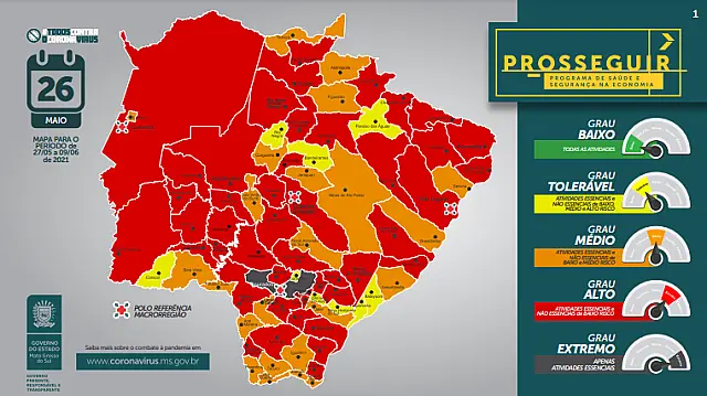 Aquidauana e Anastácio voltam para a bandeira vermelha e podem ter novo toque de recolher
