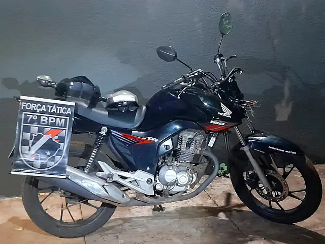 Durante a madrugada, PM recupera moto furtada em Aquidauana