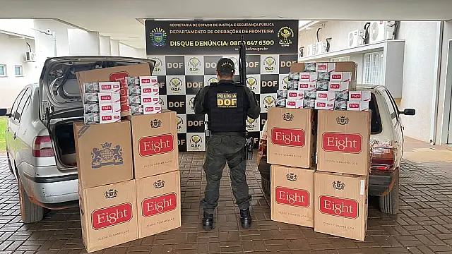 DOF apreende carros carregados com cigarros contrabandeados em Dourados