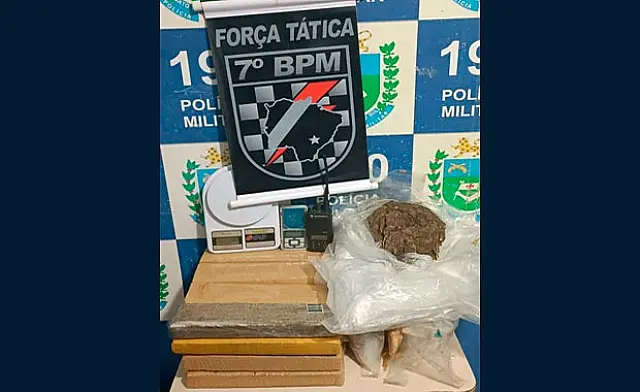 Traficante é preso com tabletes de maconha e skank na Nova Aquidauana