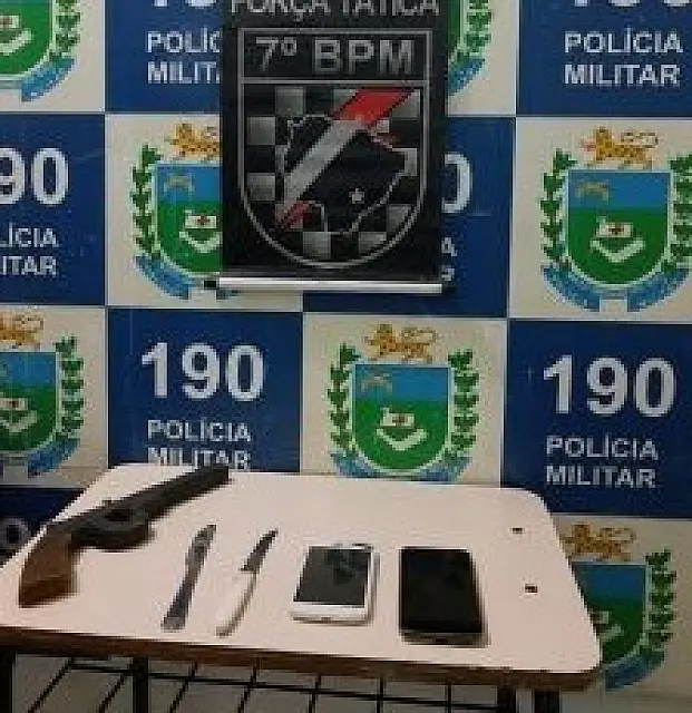 PM prende três assaltantes no bairro Nova Aquidauana