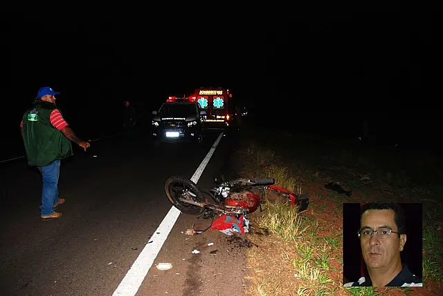 Motociclista morre após ser atingido por caminhonete na MS-395