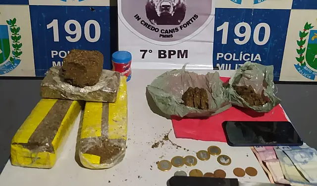 PM prende comerciante de drogas em Aquidauana
