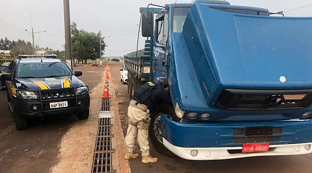 Caminhão com registro de furto é recuperado na BR-163