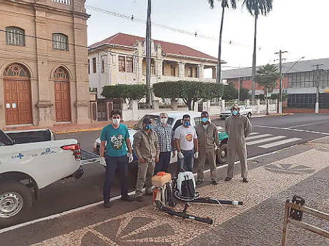Secretaria de Saúde realiza trabalho de desinfecção da área central