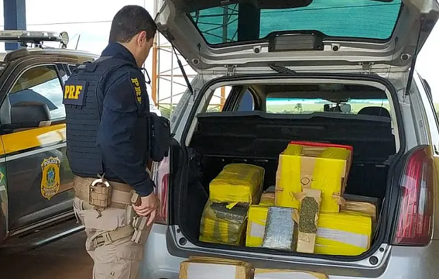 Federais apreendem 199 kg de maconha na BR-163