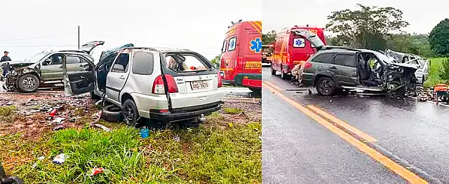 Uma pessoa morre e 3 ficam feridas após colisão na BR-060