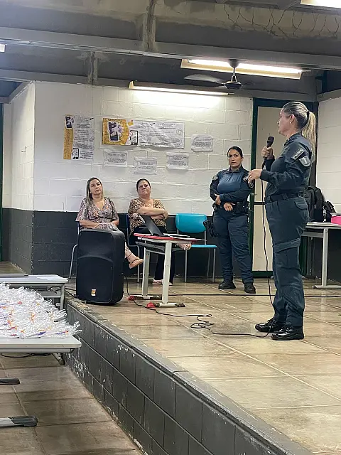 7º Batalhão de Polícia Militar palestra sobre violência doméstica em Miranda