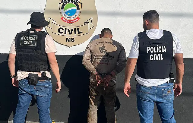 Polícia Civil prende foragido por de tráfico de drogas em Miranda