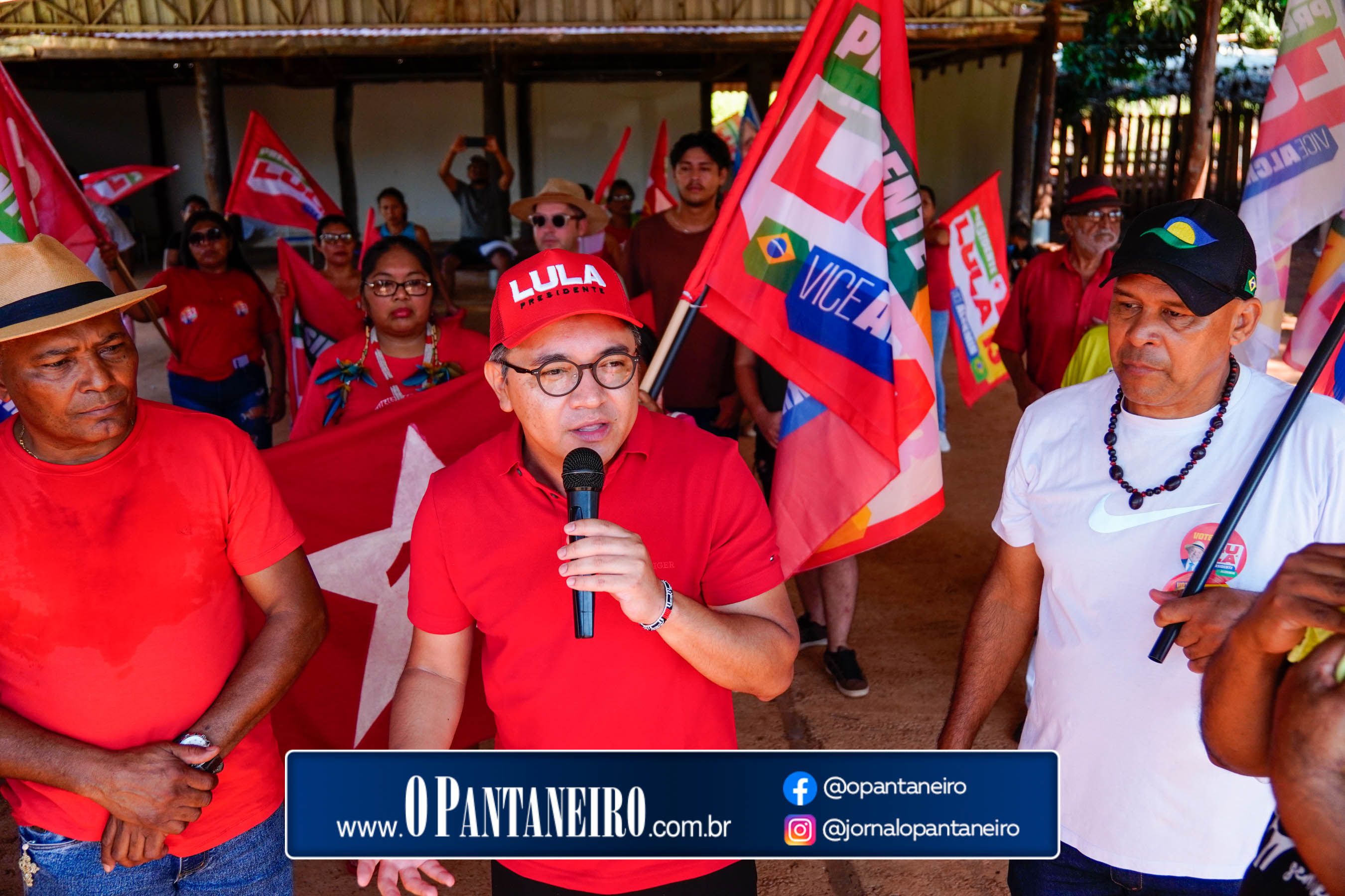 Carreata do Lula em Nioaque - Brejão e cidade O Pantaneiro