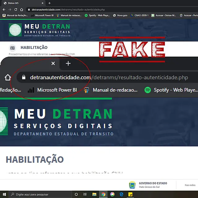 Detran-MS alerta para nova tentativa de golpe