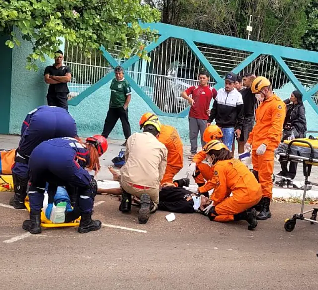 Colisão entre moto e bicicleta em cruzamento de Anastácio deixa duas vítimas