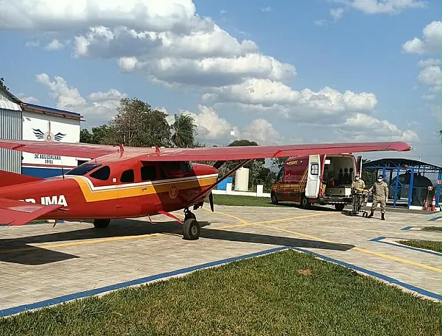 Aeronave garante resgate de vítima em fazenda distante de Aquidauana