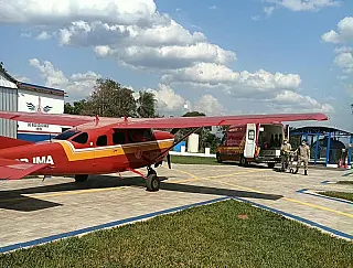 Aeronave garante resgate de vítima em fazenda distante de Aquidauana