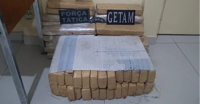 Mais de 45 kg de maconha são apreendidos enterrados no quintal de casa em Anastácio