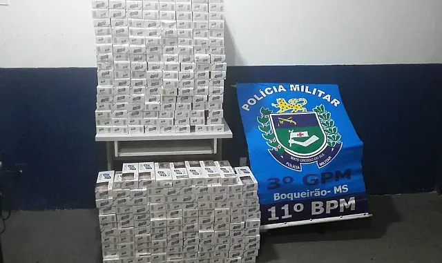 PM apreende cigarros contrabandeados em abordagem em ônibus