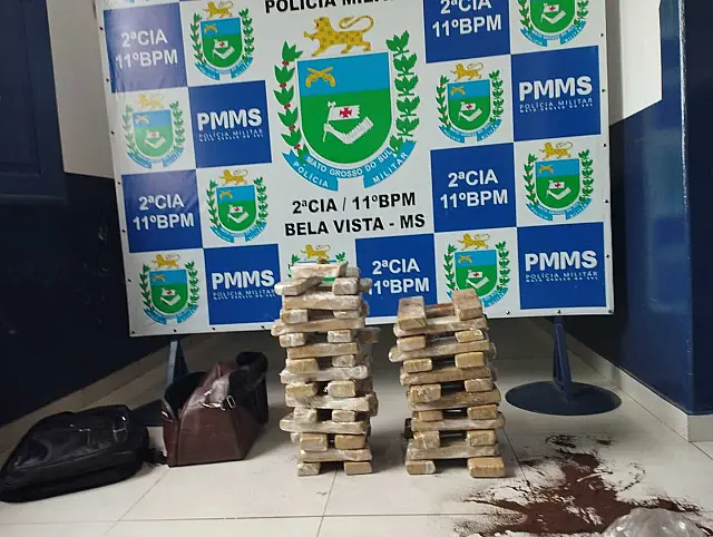Polícia Militar prende homem por tráfico de drogas e apreende 37 quilos em Bela Vista