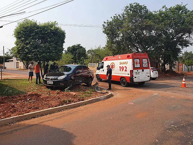 Acidente em cruzamento sem sinalização mobiliza resgate em Aquidauana