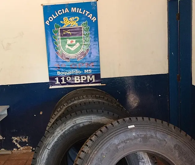 Polícia apreende pneus que seriam contrabandeados para MT
