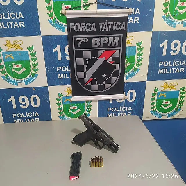 PM recupera em Aquidauana arma de fogo furtada de militar