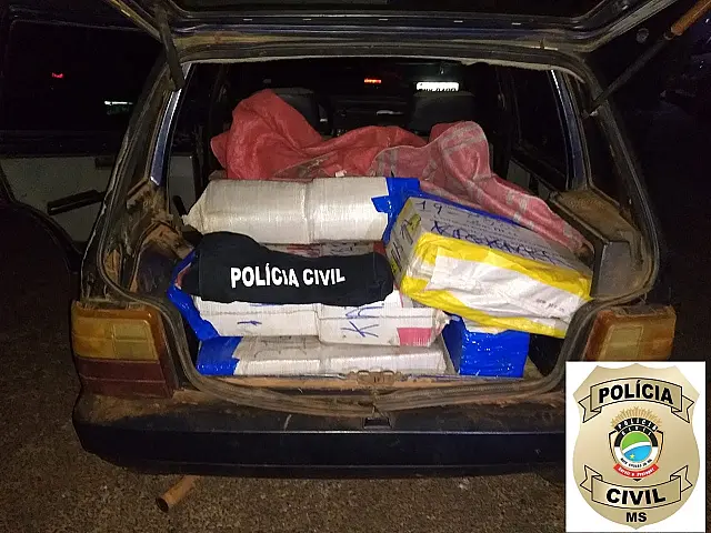 Casal é preso com 166 quilos de maconha em Uno em Jardim