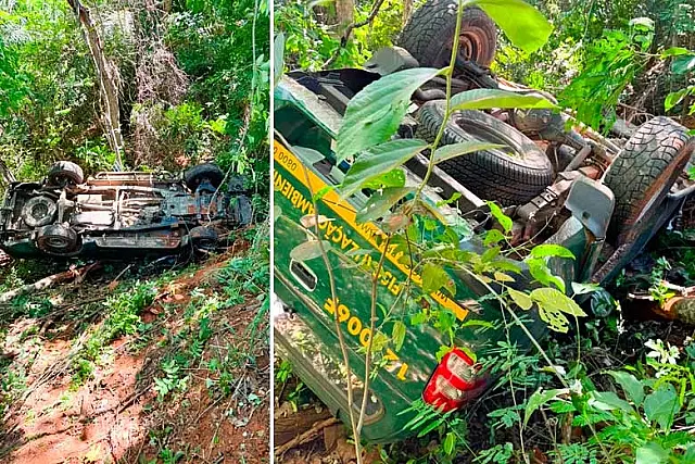 Capotamento na rodovia BR-262 deixa cinco feridos em Miranda