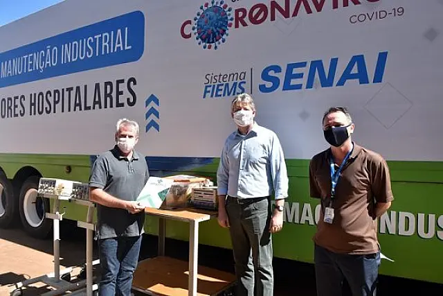 Senai e Semagro entregam respirador hospitalar para a Prefeitura de Miranda