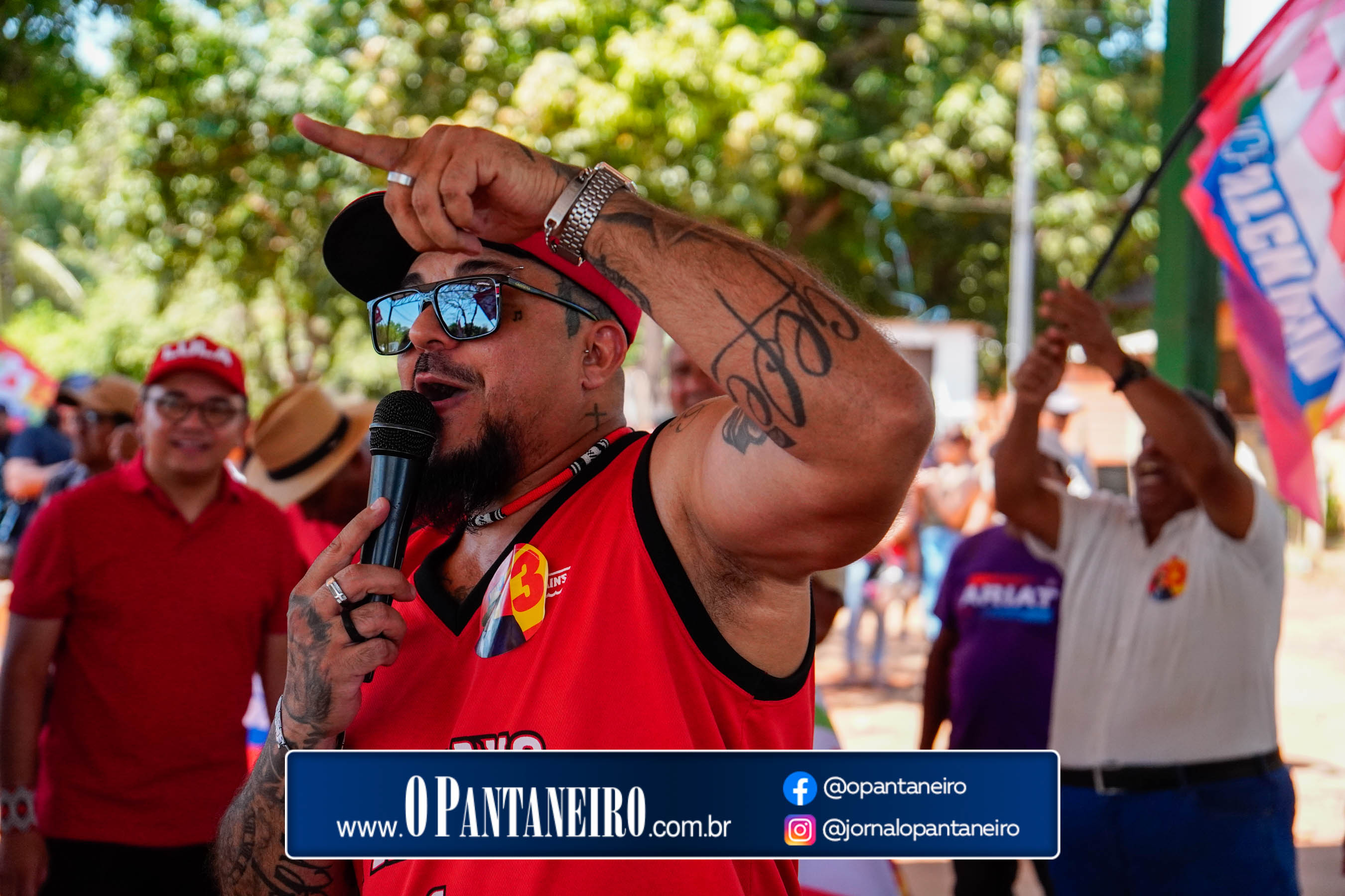 Carreata do Lula em Nioaque - Brejão e cidade O Pantaneiro