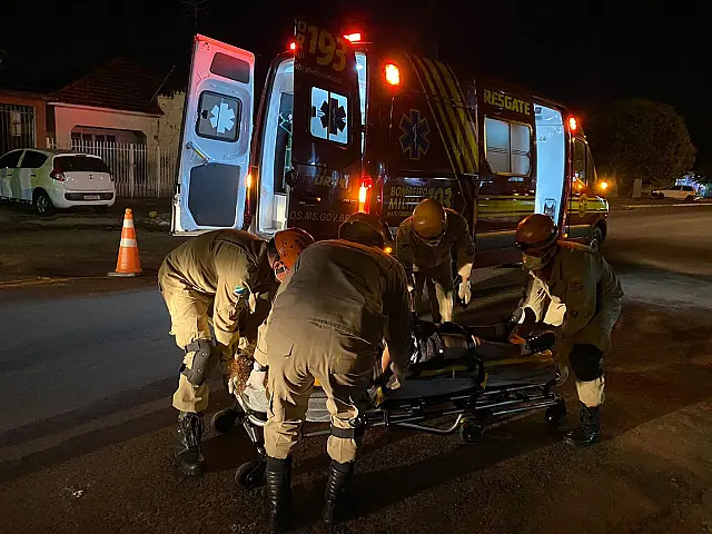 Ciclista fica ferida após acidente com moto em Anastácio
