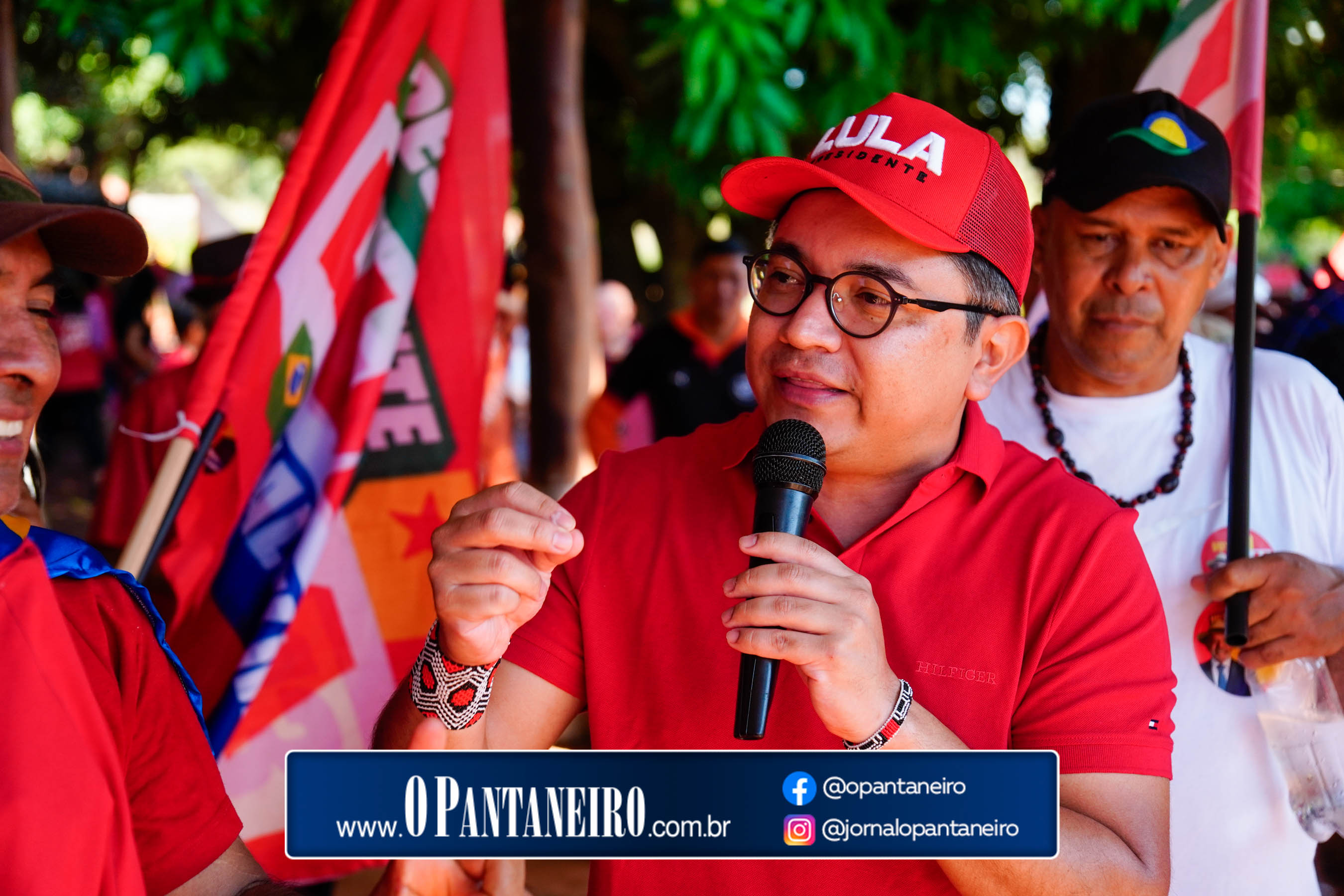 Carreata do Lula em Nioaque - Brejão e cidade O Pantaneiro