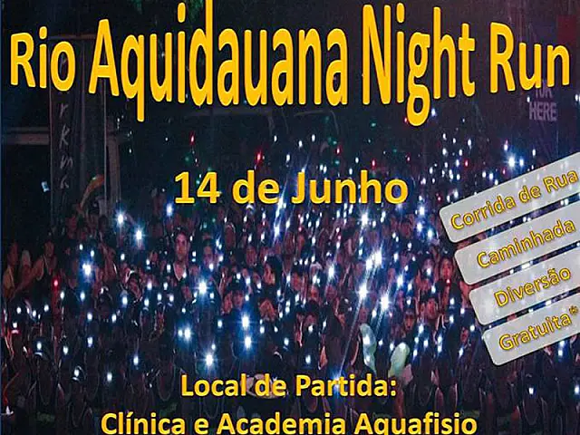Projeto 'Rio Aquidauana Night Run' incentiva corrida e caminhada de rua