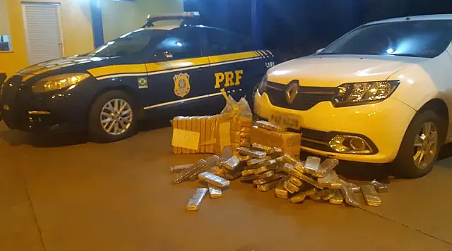 PRF apreende 95 kg de maconha na BR-163