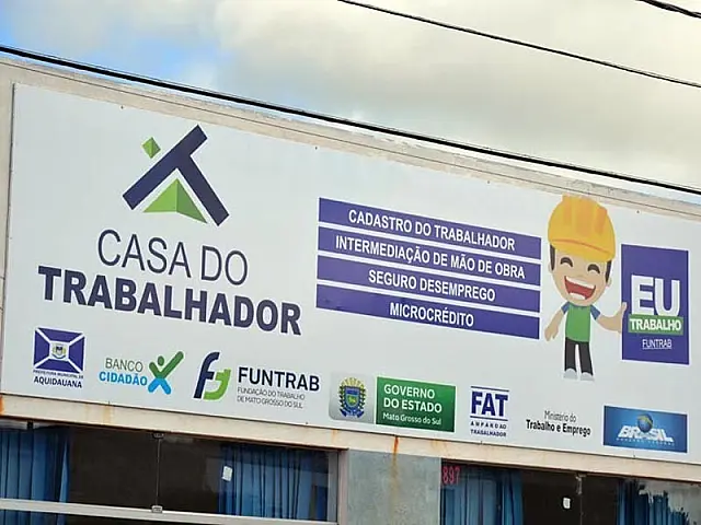 Casa do Trabalhador de Aquidauana oferece 5 vagas de emprego nesta sexta-feira
