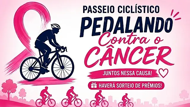 Aquidauana terá pedalada em apoio à luta contra o câncer neste domingo