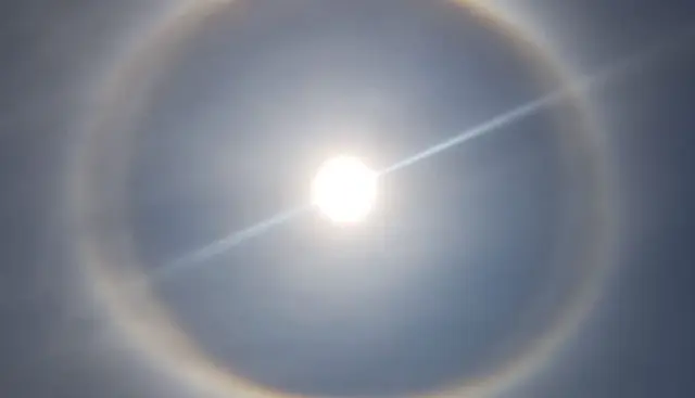 Halo Solar chama atenção no céu de Mato Grosso do Sul