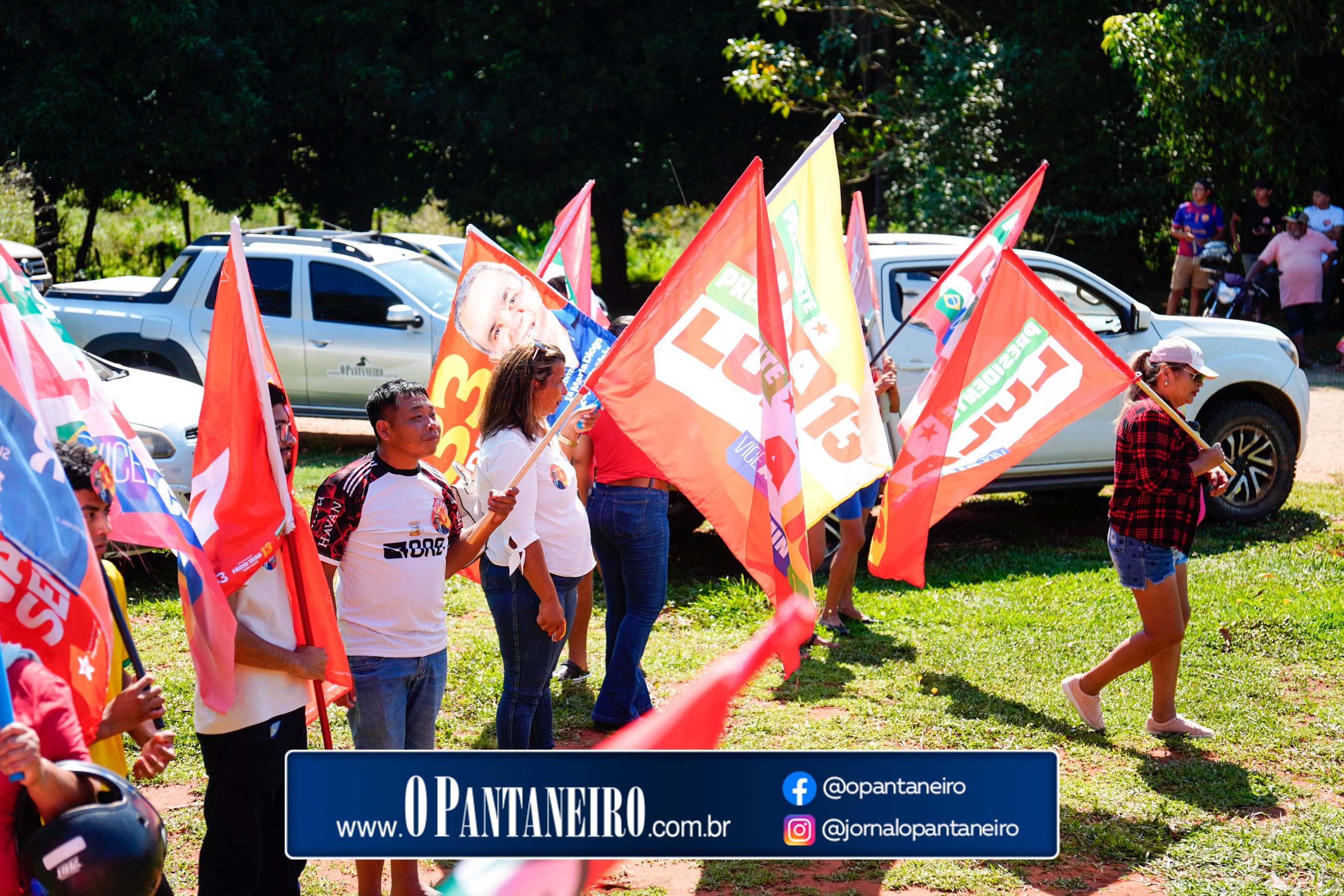 Carreata do Lula em Nioaque - Brejão e cidade O Pantaneiro